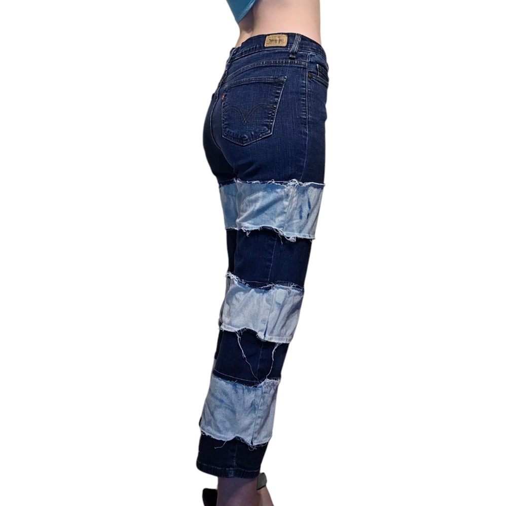 Patchwork Blue Jeans Levis - Picture 2 of 4